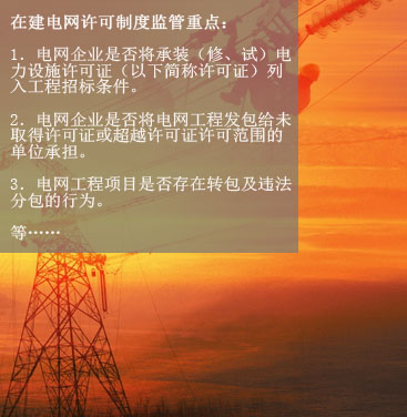 八、在建電網(wǎng)工程項目許可制度執(zhí)行情況