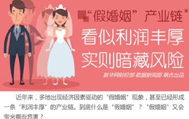 &ldquo;假婚姻&rdquo;產(chǎn)業(yè)鏈：看似利潤豐厚 實則暗藏風(fēng)險