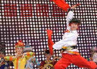 1月31日，演員在晚會上表演