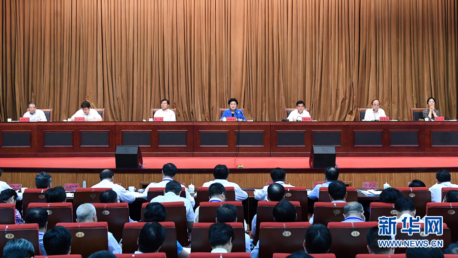 6月25日，全國民族團結(jié)進步創(chuàng)建經(jīng)驗交流現(xiàn)場會在內(nèi)蒙古興安盟召開，中共中央政治局委員、國務(wù)院副總理劉延?xùn)|出席會議并講話。 新華社記者 陳曄華 攝