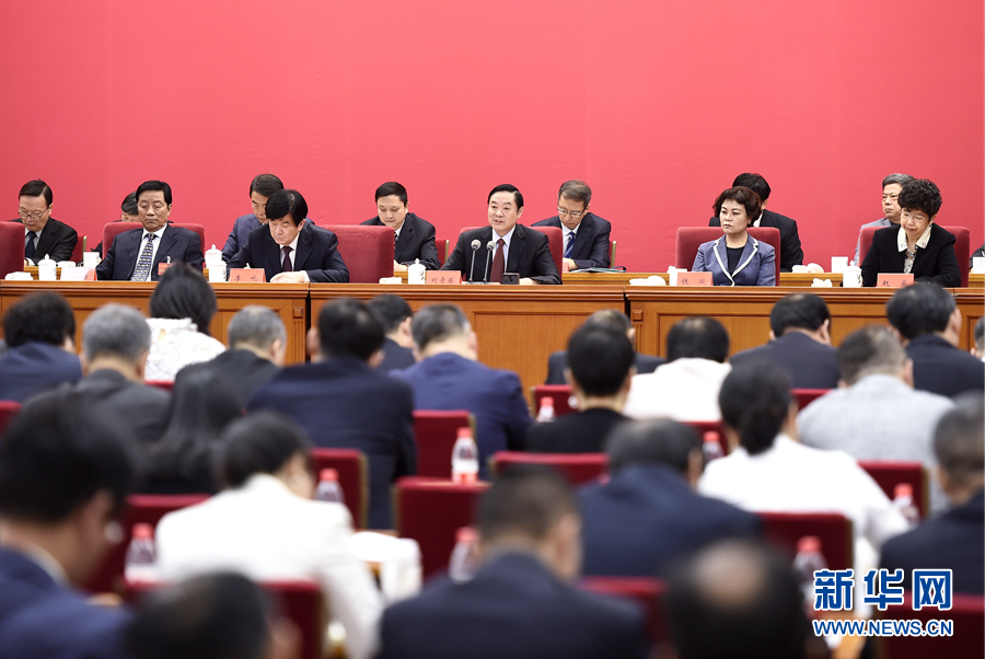 9月20日，中國電視藝術(shù)家協(xié)會第六次全國代表大會在北京召開。中共中央政治局委員、中央書記處書記、中宣部部長劉奇葆出席開幕式并講話。新華社記者 燕雁 攝