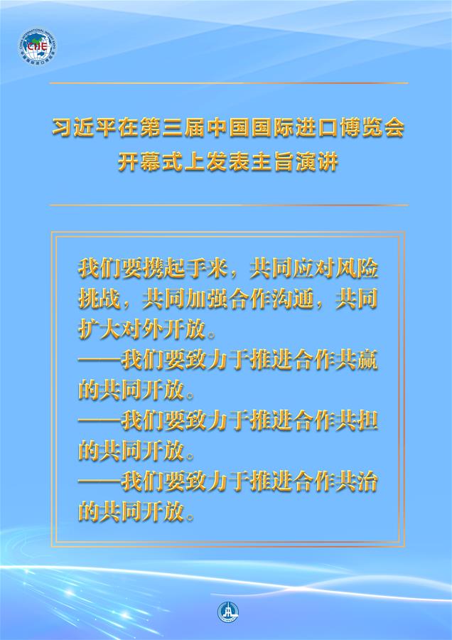 （圖表&middot;海報）［第三屆進博會］習近平在第三屆中國國際進口博覽會開幕式上發(fā)表主旨演講 （6）