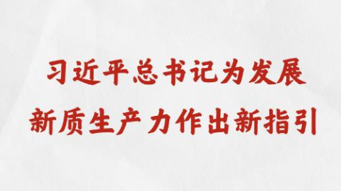 習(xí)近平總書記為發(fā)展新質(zhì)生產(chǎn)力作出新指引