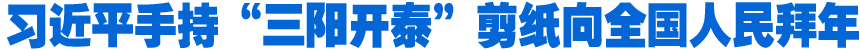 習(xí)近平手持&ldquo;三陽開泰&rdquo;剪紙向全國人民拜年