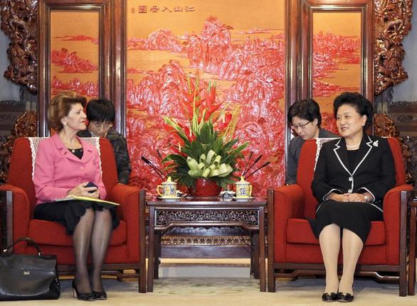 劉延?xùn)|會見歐盟委員會教育、文化、語言多樣性及青年事務(wù)委員瓦西利烏