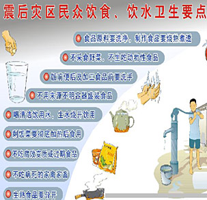 震后災(zāi)區(qū)民眾飲食、飲水衛(wèi)生要點(diǎn)