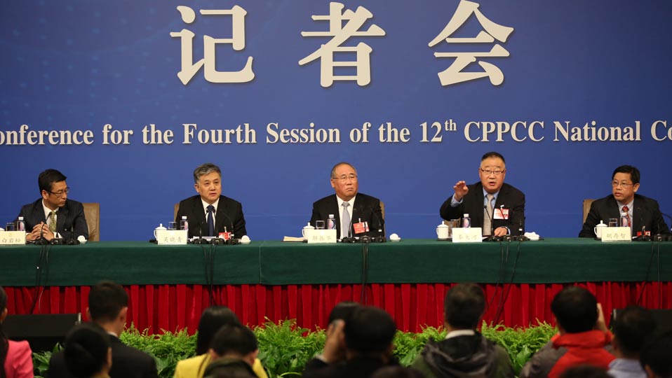 解振華、秦大河、吳曉青、胡存智、白巖松答記者問(wèn)