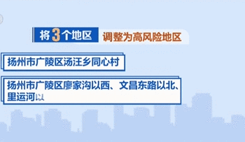 江蘇揚(yáng)州：新冠肺炎疫情防控&mdash;&mdash;三地調(diào)整為高風(fēng)險(xiǎn)地區(qū)