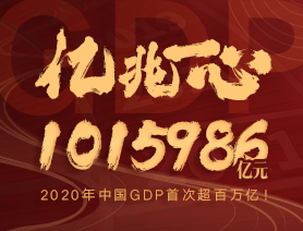 億兆一心！2020年中國GDP首次超百萬億！