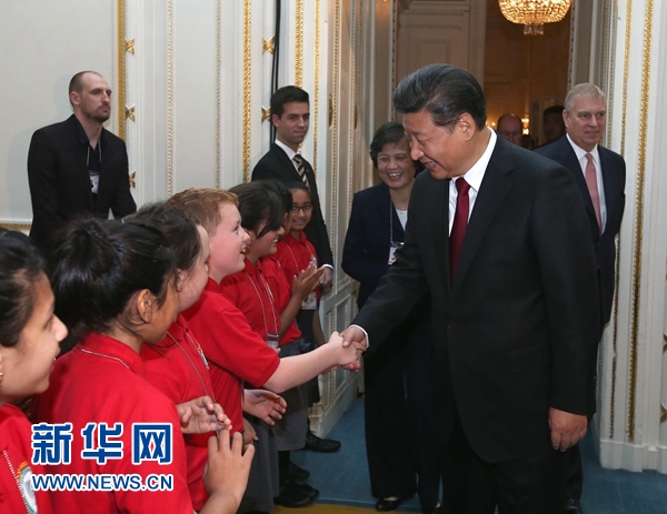 10月22日，國家主席習近平在倫敦出席全英孔子學院和孔子課堂年會開幕式。 新華社記者 龐興雷 攝 