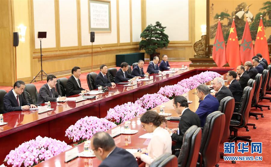 （中非合作論壇&middot;XHDW）習(xí)近平會見摩洛哥首相奧斯曼尼