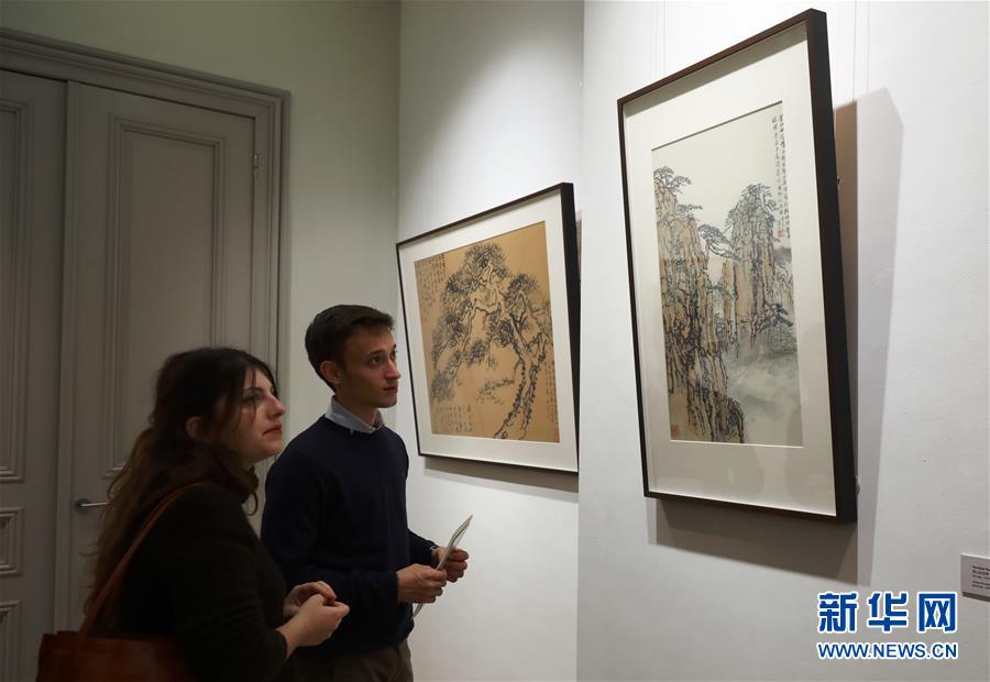 （國(guó)際&middot;圖文互動(dòng)）（2）劉海粟國(guó)畫(huà)作品展在布魯塞爾開(kāi)幕